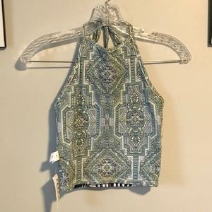 Reversible Halter Crop Top